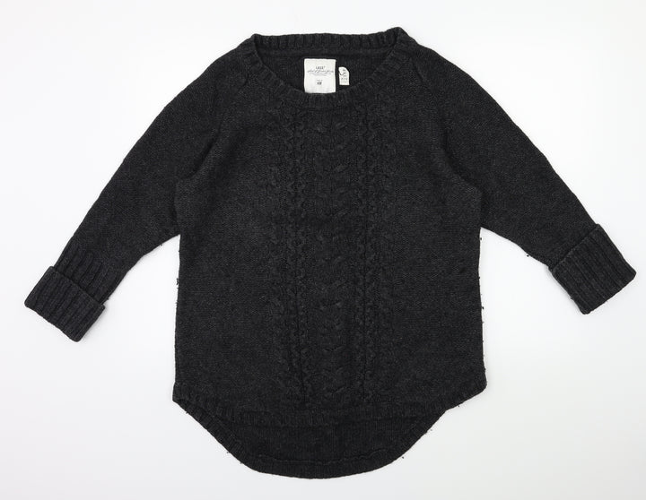 H&M Womens Green  Knit Pullover Jumper Size M