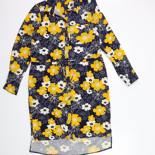 label be Womens Blue Floral  Shift  Size 10