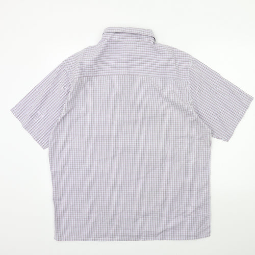 NEXT Mens Purple Check   Button-Up Size XL