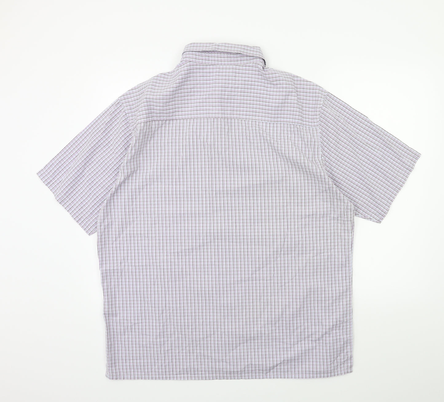NEXT Mens Purple Check   Button-Up Size XL