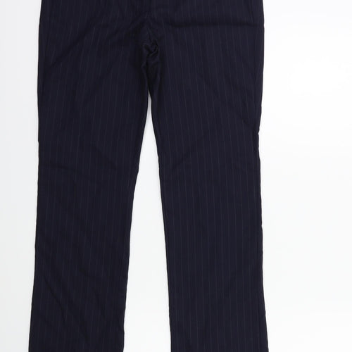 David luke Womens Blue Striped  Trousers  Size 26 in L31 in