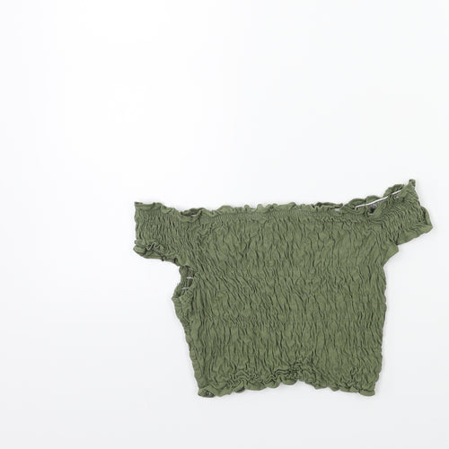Miss Selfridge Womens Green   Basic Blouse Size 6