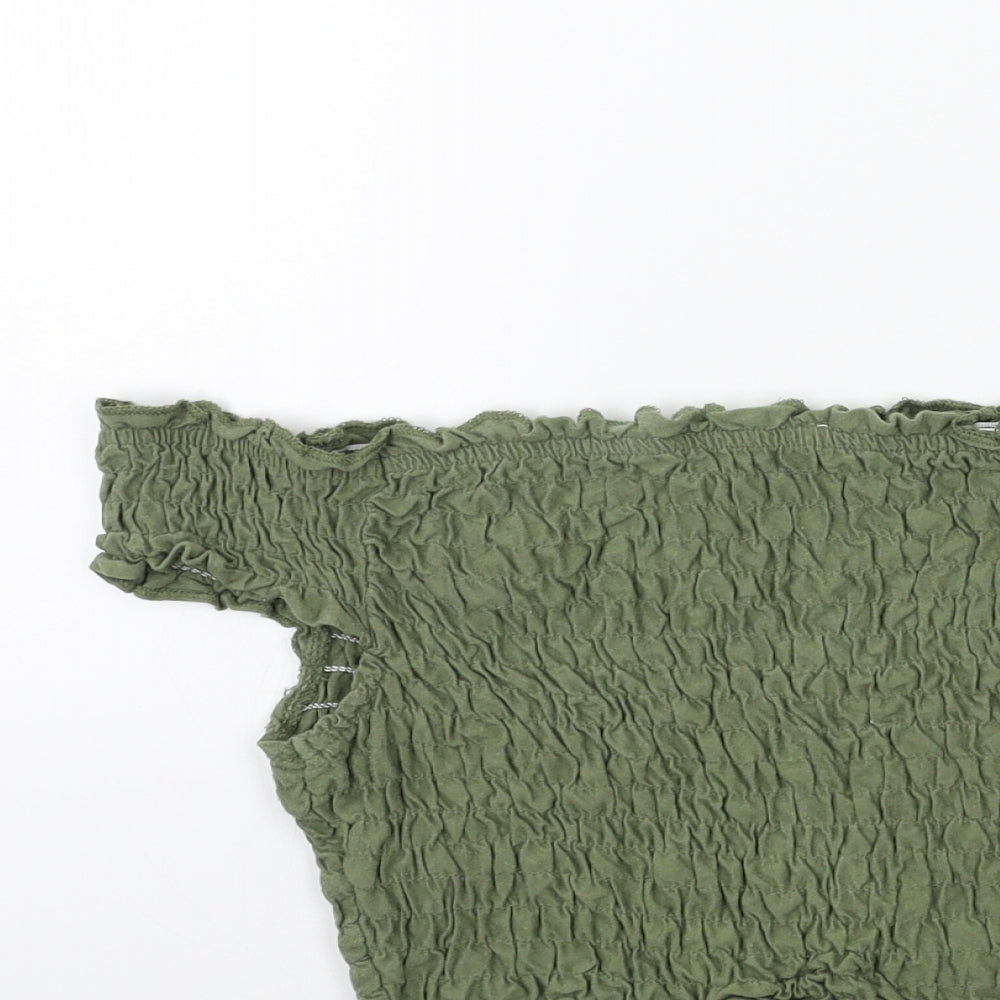 Miss Selfridge Womens Green   Basic Blouse Size 6