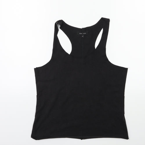 New Look Womens Black   Basic Tank Size 8