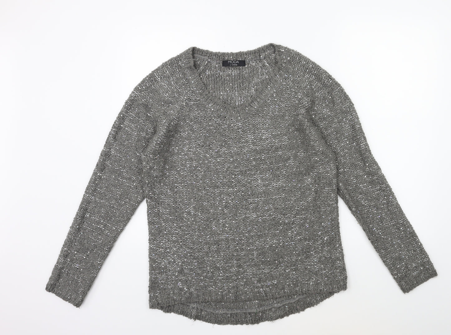 George Womens Grey  Knit Pullover Jumper Size 14
