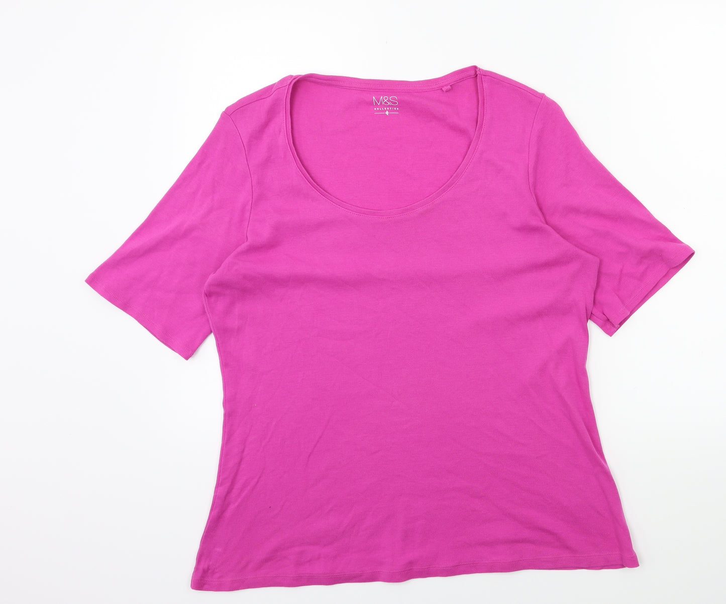 Marks and Spencer Womens Pink   Basic T-Shirt Size 20