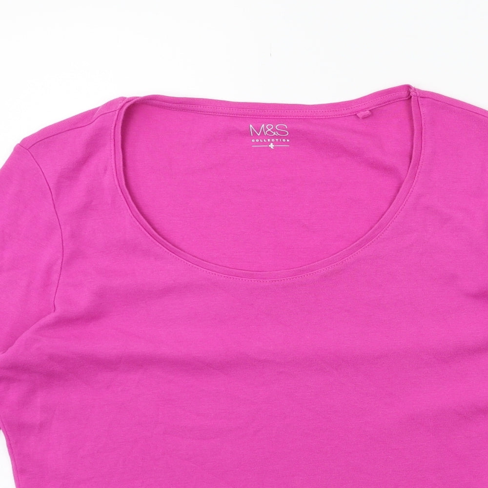 Marks and Spencer Womens Pink   Basic T-Shirt Size 20