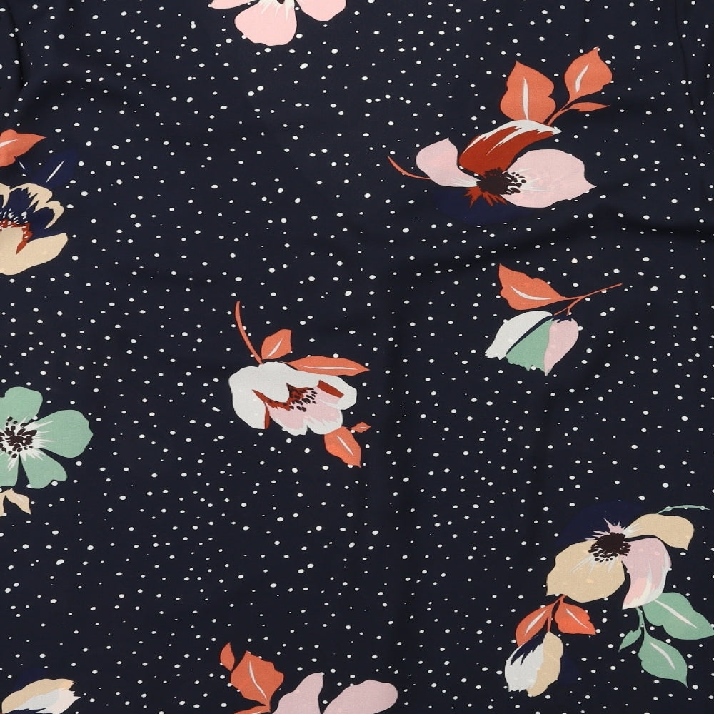 George Womens Blue Floral  Basic Blouse Size 20