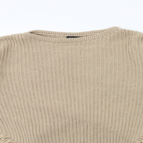 Preworn Womens Beige  Knit Pullover Jumper Size M