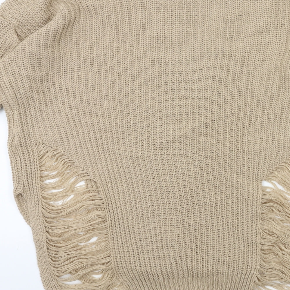 Preworn Womens Beige  Knit Pullover Jumper Size M