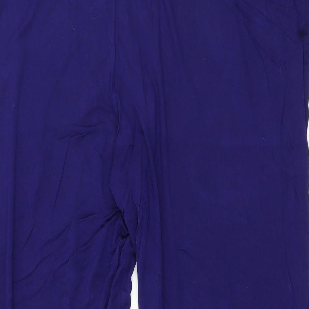 Marks and Spencer Womens Blue Striped Jersey Capri Pyjama Pants Size 22