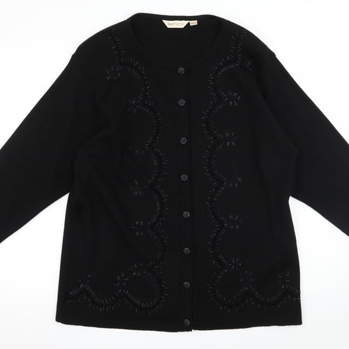 Bonmarché Womens Black  Knit Cardigan Jumper Size M
