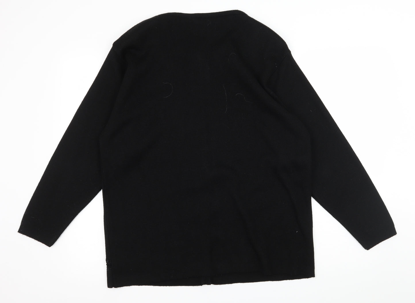 Bonmarché Womens Black  Knit Cardigan Jumper Size M