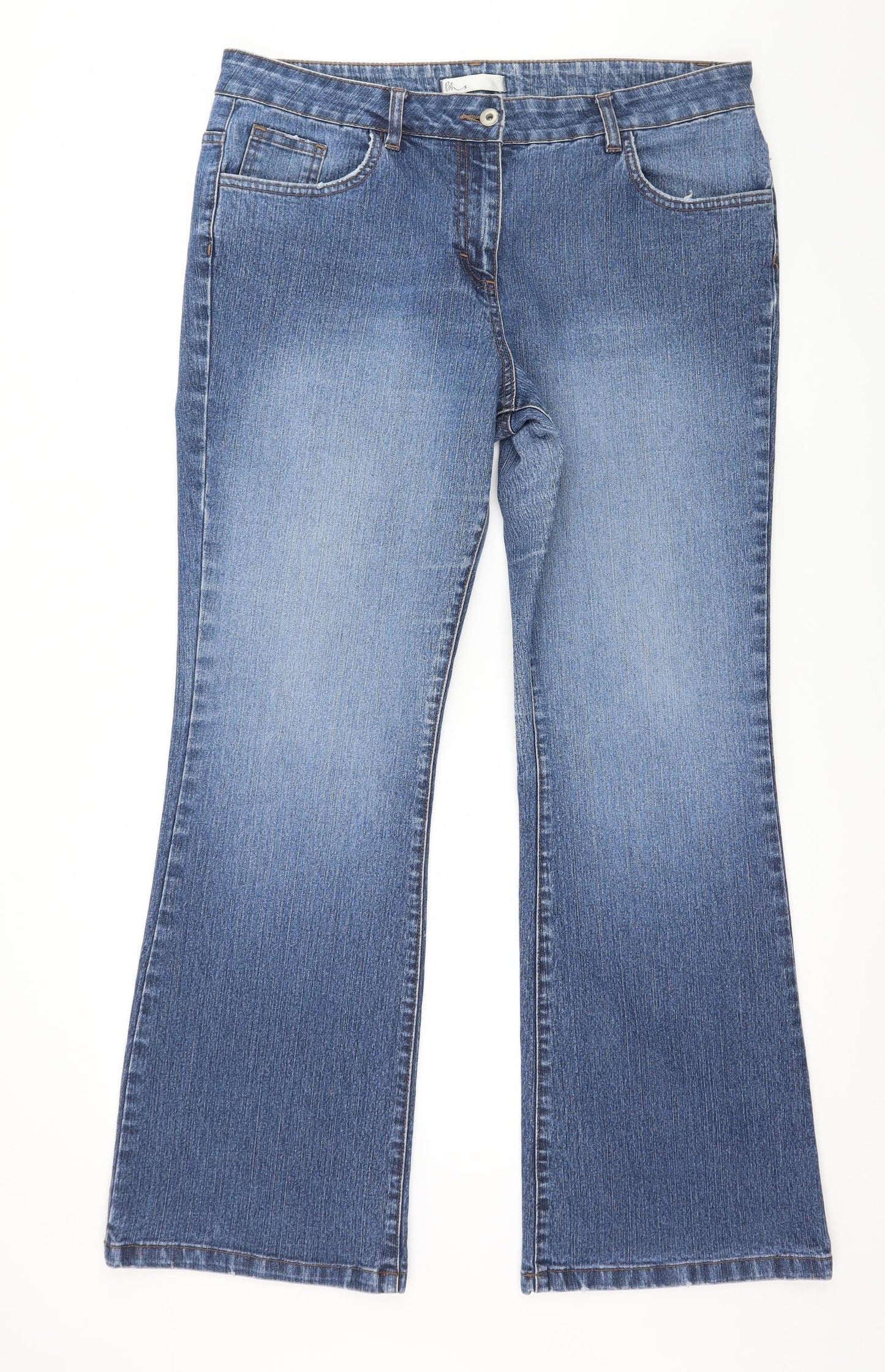 BHS Womens Blue  Denim Straight Jeans Size 16 L30 in
