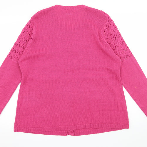 BEING CASUAL  Womens Pink  Knit Cape Jumper Size 16