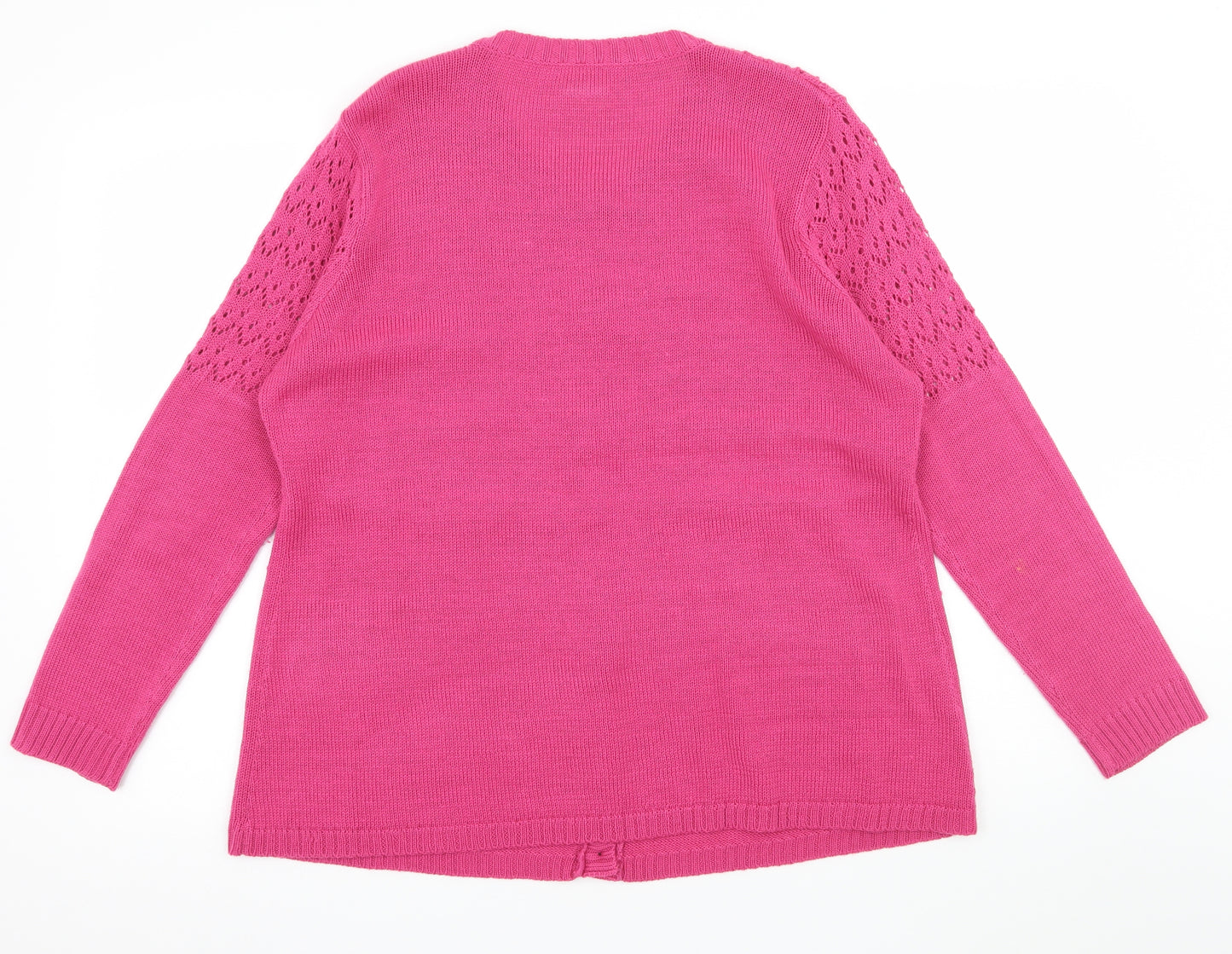 BEING CASUAL  Womens Pink  Knit Cape Jumper Size 16