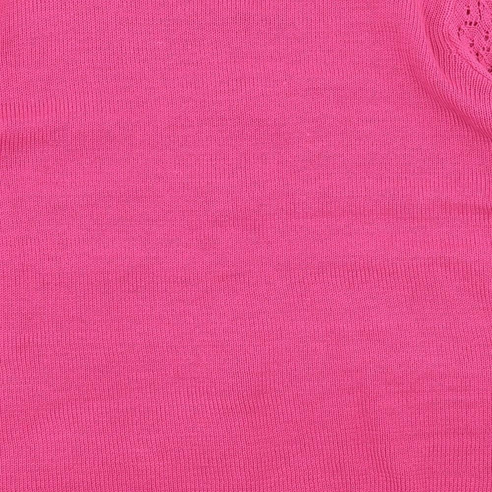 BEING CASUAL  Womens Pink  Knit Cape Jumper Size 16
