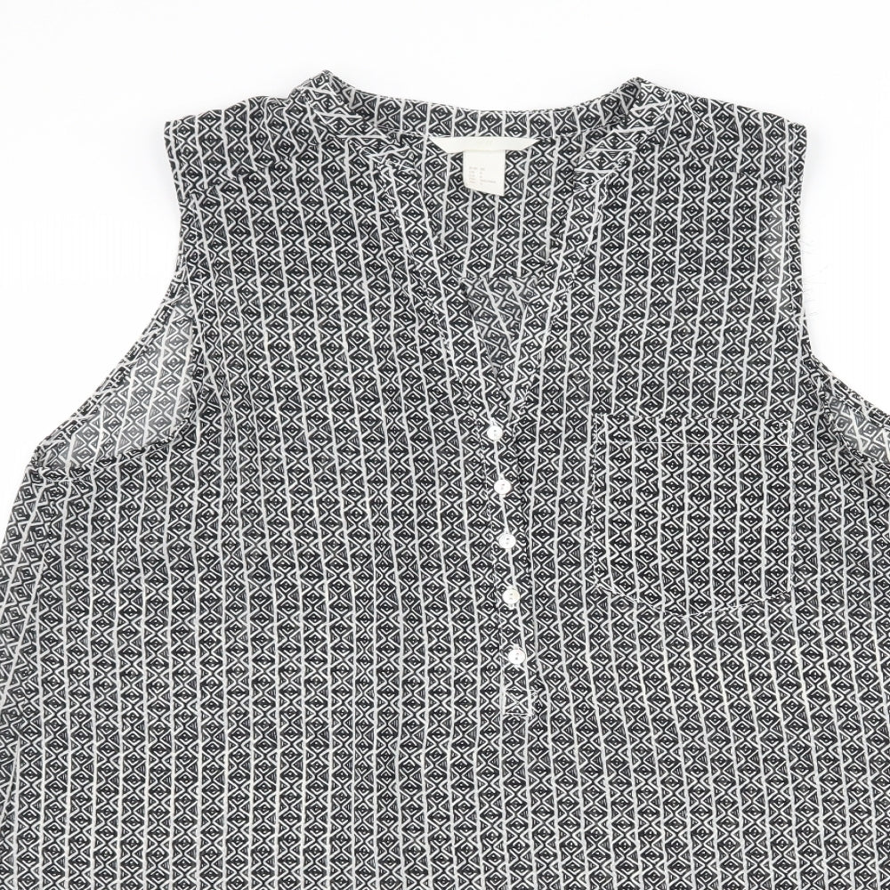 H&M Womens Green   Basic Blouse Size 8