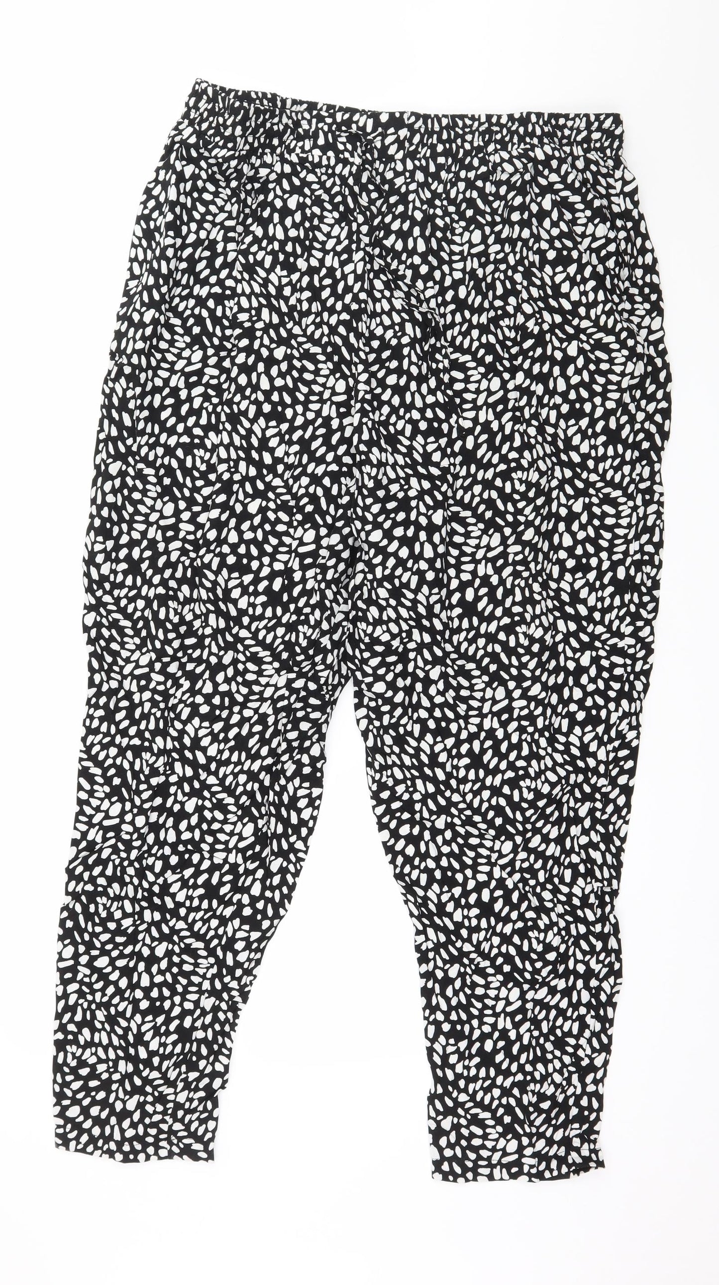 TU Womens Black Polka Dot  Trousers  Size 20 L27 in