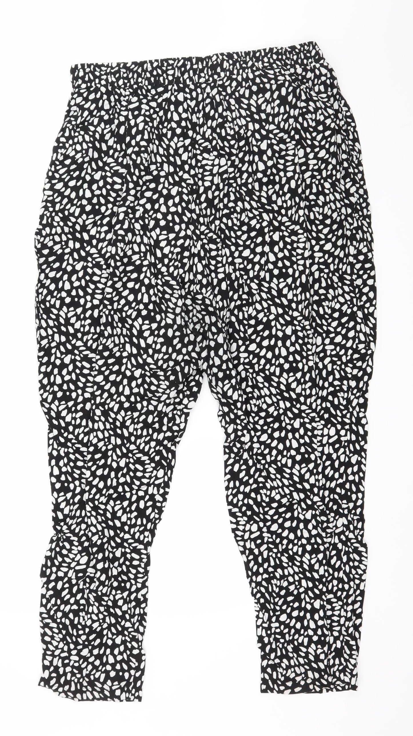 TU Womens Black Polka Dot  Trousers  Size 20 L27 in