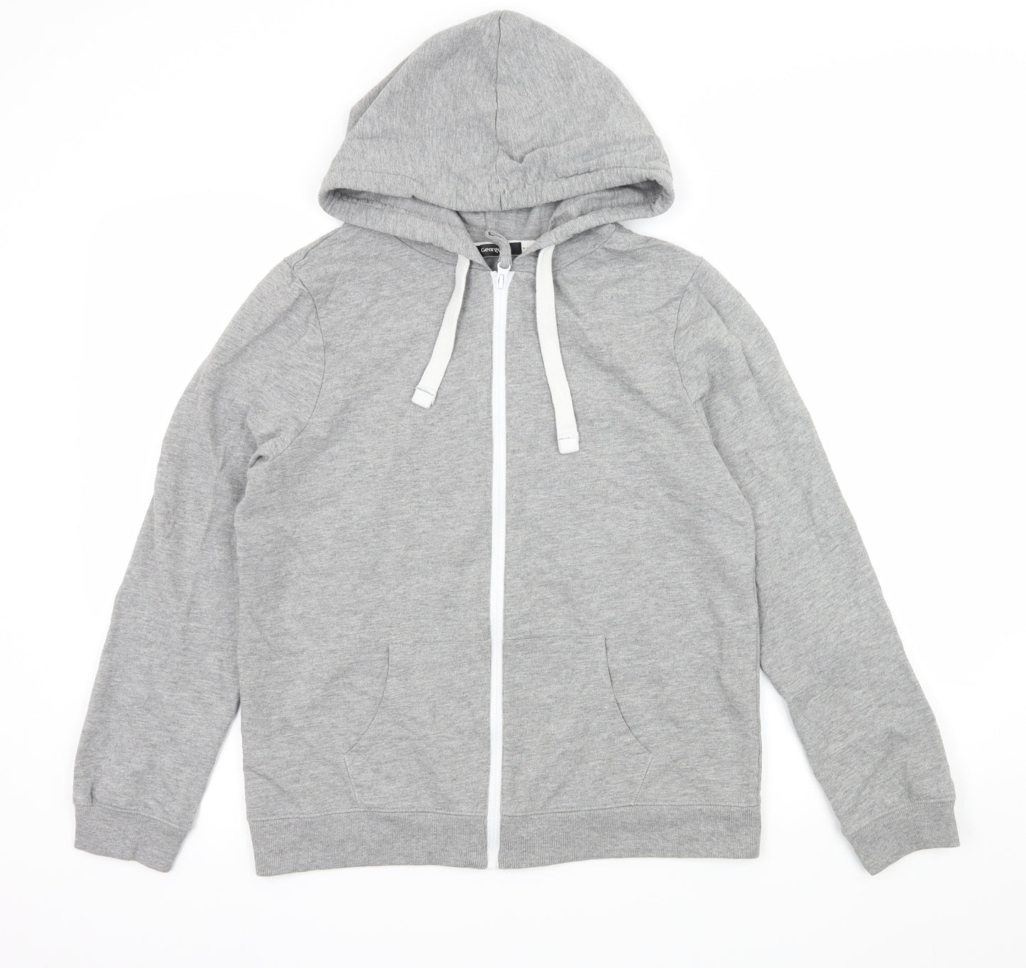 George Womens Grey  Jersey Full Zip Hoodie Size 14