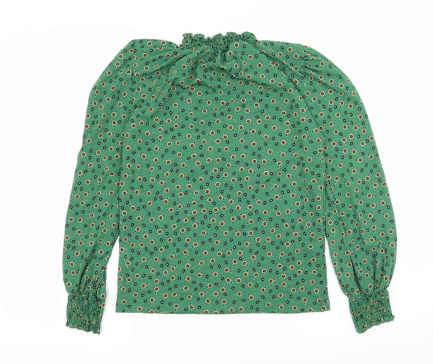 River Island Womens Green Floral Jersey Basic T-Shirt Size 6