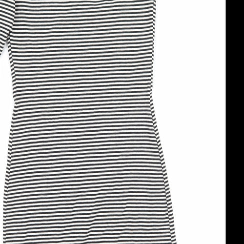 George Womens Black Striped Jersey Ball Gown  Size 8