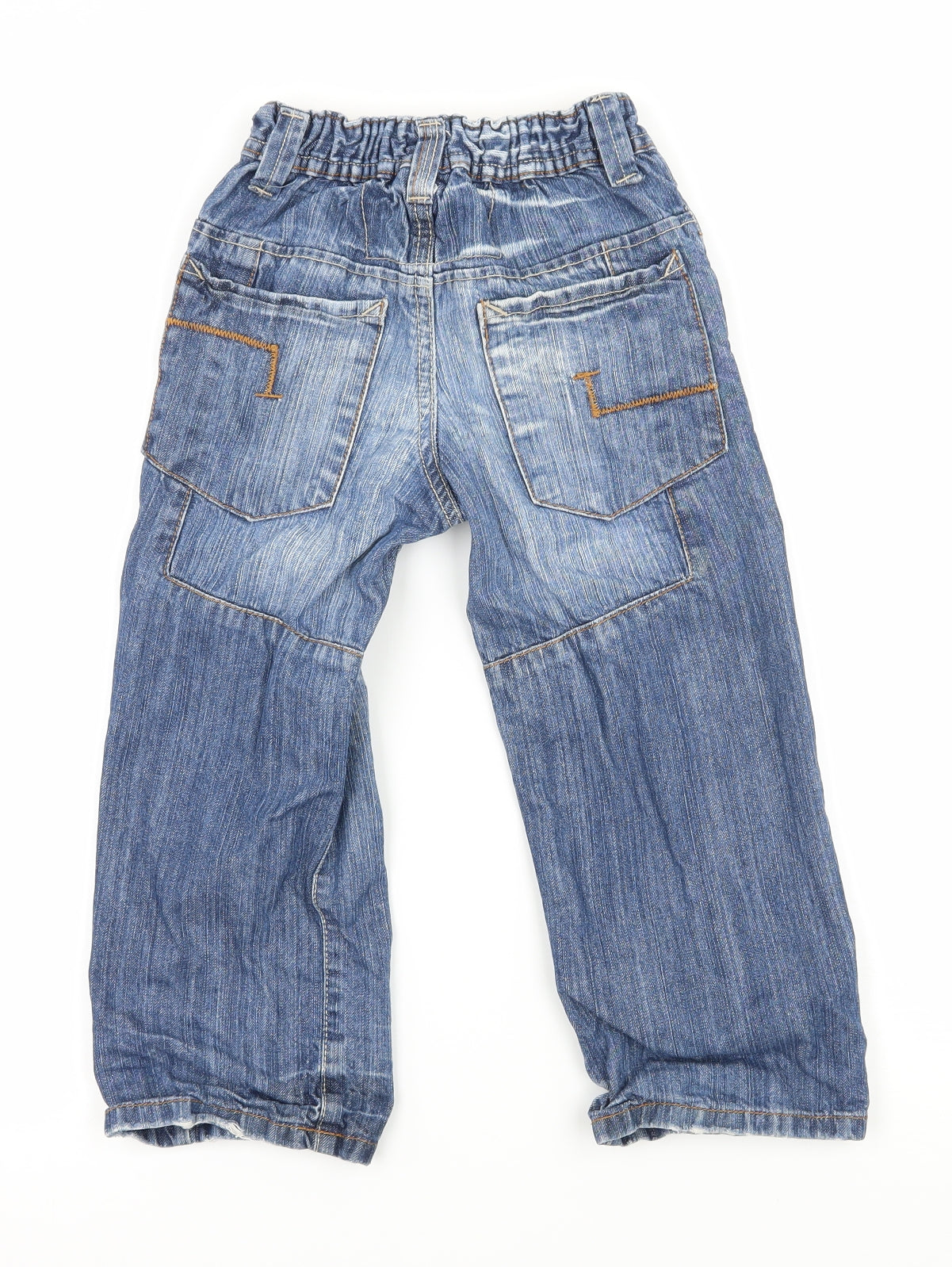 NEXT Boys Blue  Denim Straight Jeans Size 3-4 Years - Distressed