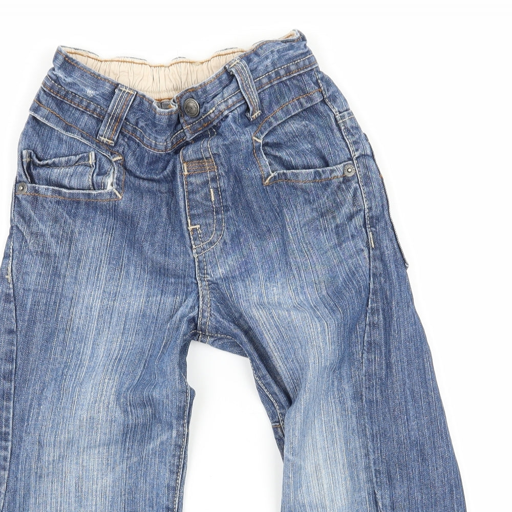 NEXT Boys Blue  Denim Straight Jeans Size 3-4 Years - Distressed