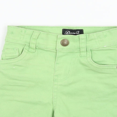 Denim & Co. Boys Green  Denim Cargo Jeans Size 12-18 Months