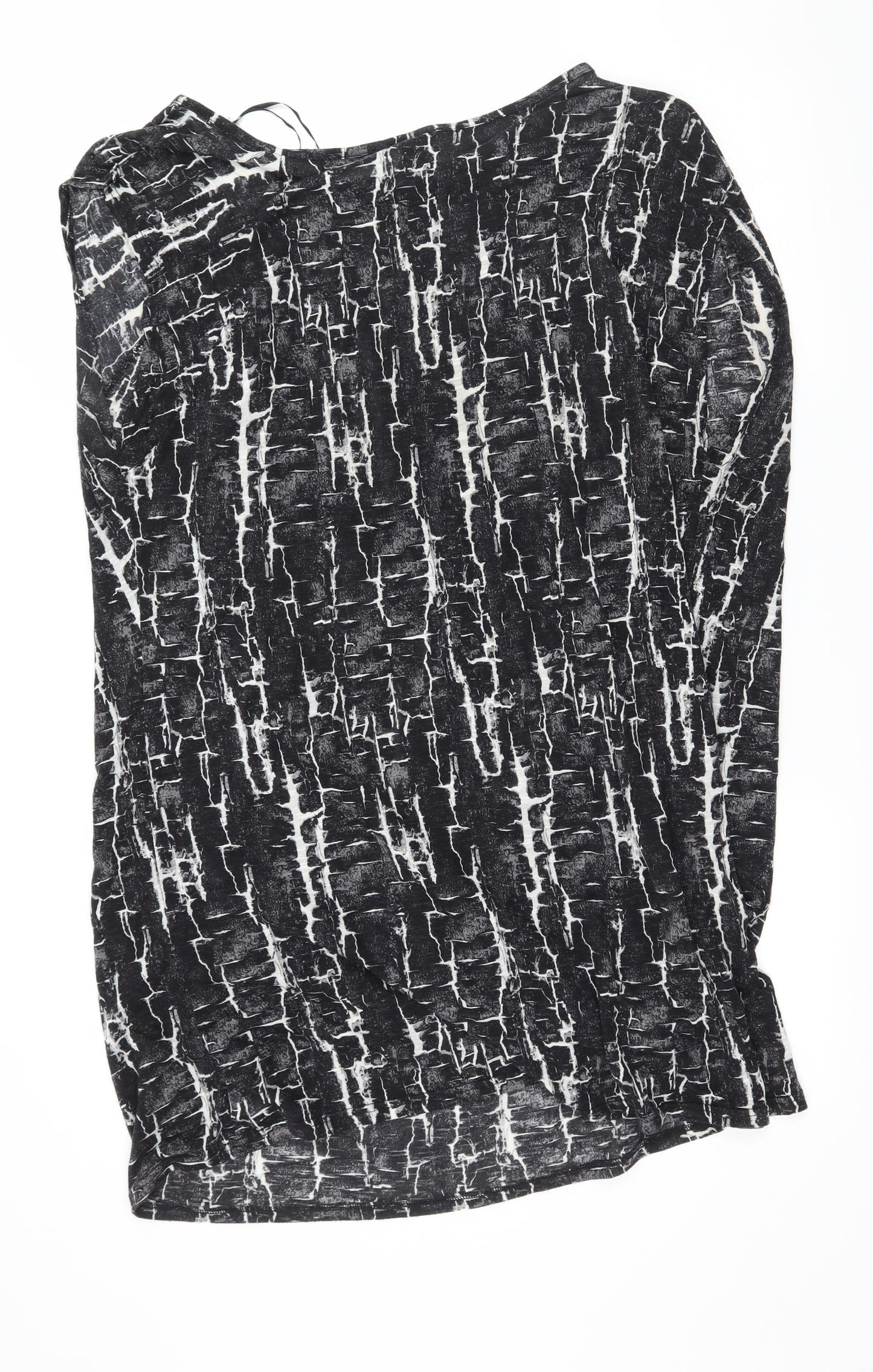 NEXT Womens Grey Geometric Jersey Basic T-Shirt Size 20