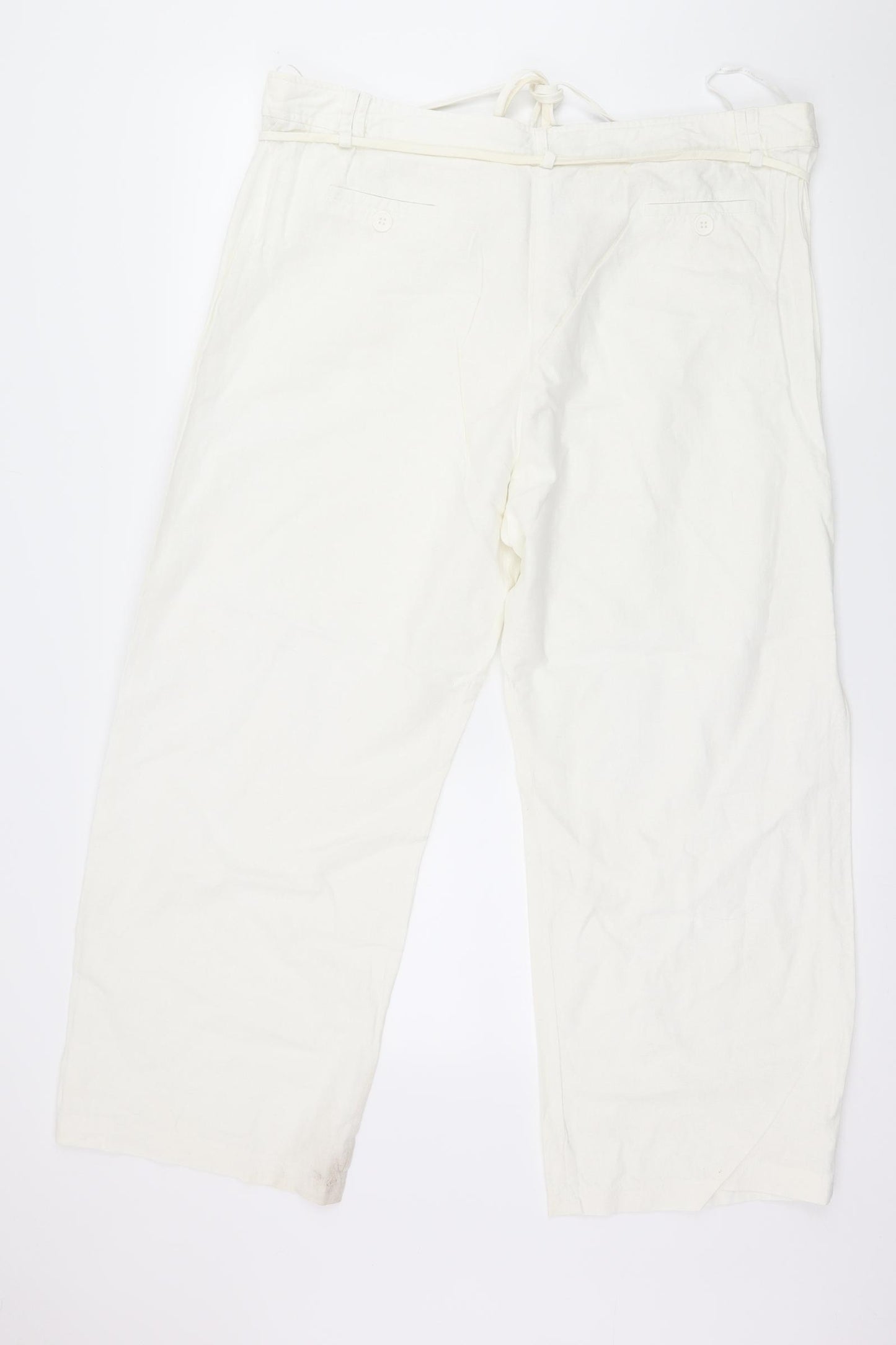 Dorothy Perkins Womens White   Trousers  Size 22 L28 in
