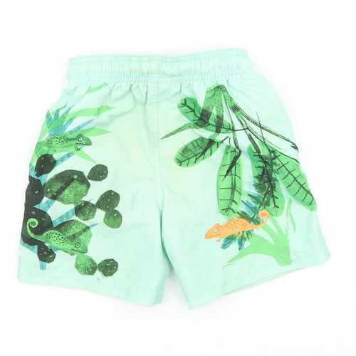 NEXT Boys Green Geometric  Sweat Shorts Size 2-3 Years - Chameleon