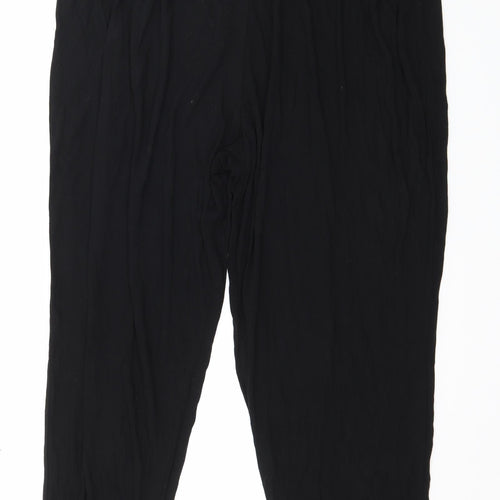 H&M Womens Black  Jersey Harem Trousers Size M L25 in