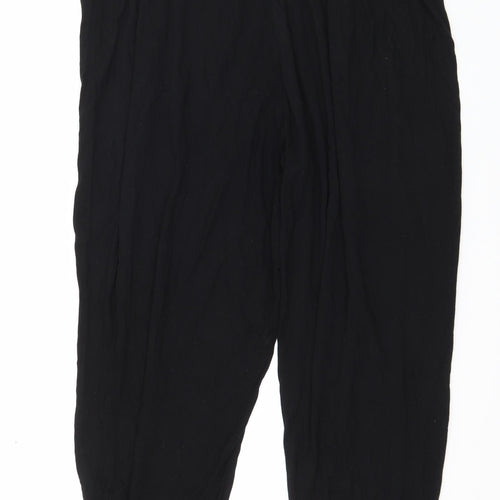 H&M Womens Black  Jersey Harem Trousers Size M L25 in