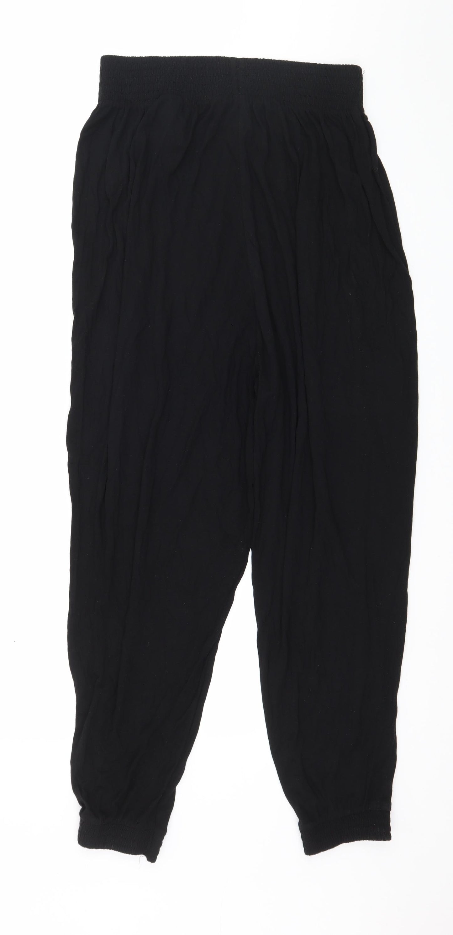 H&M Womens Black  Jersey Harem Trousers Size M L25 in