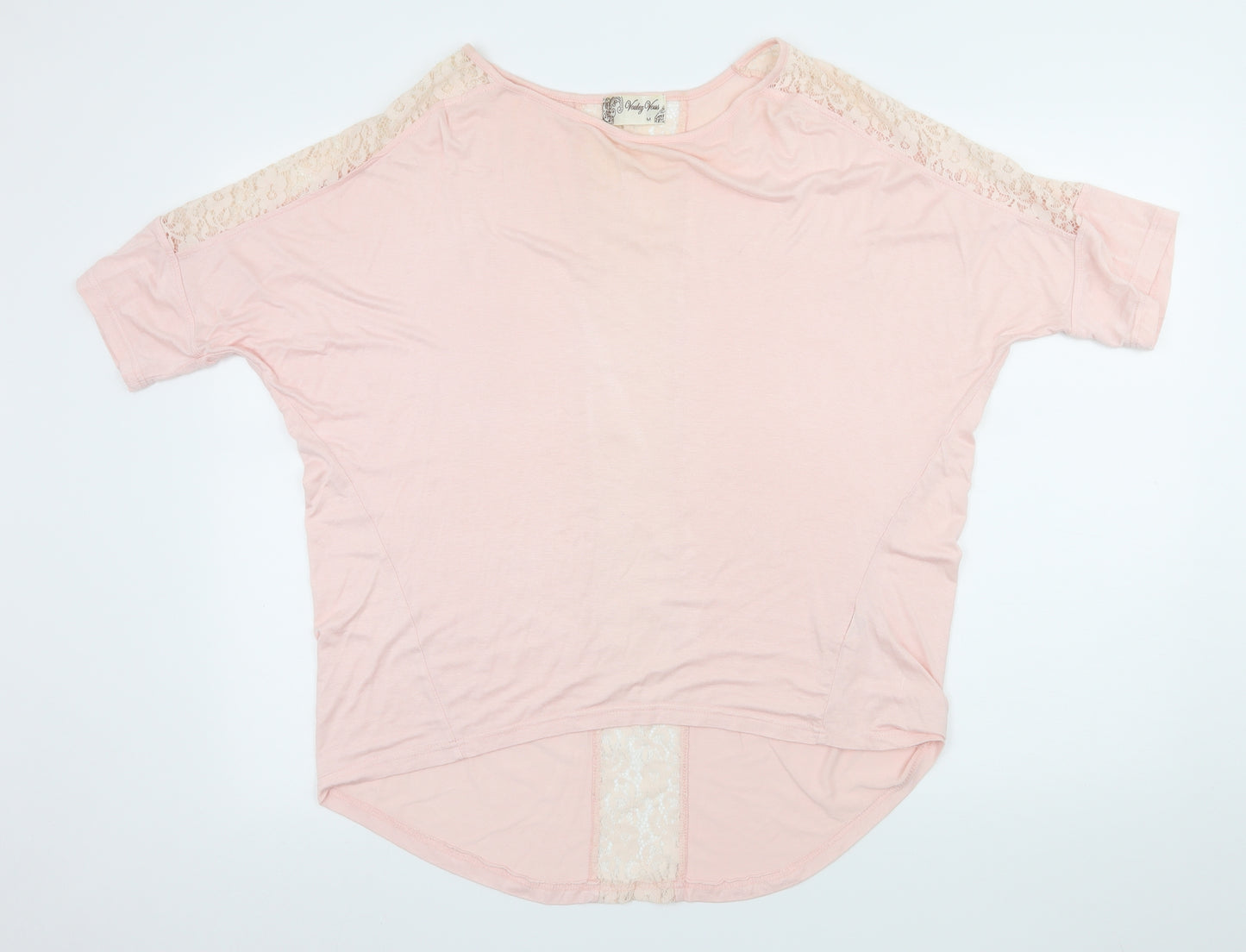 Voulez-Vous Womens Pink  Jersey Basic T-Shirt Size M