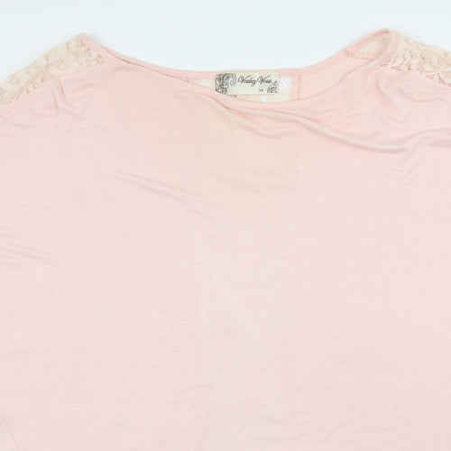 Voulez-Vous Womens Pink  Jersey Basic T-Shirt Size M