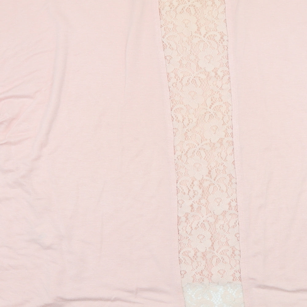 Voulez-Vous Womens Pink  Jersey Basic T-Shirt Size M