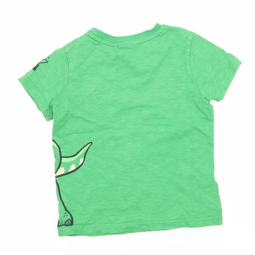Preworn Boys Green  Jersey Basic T-Shirt Size 3-4 Years  - Rex Toy Story