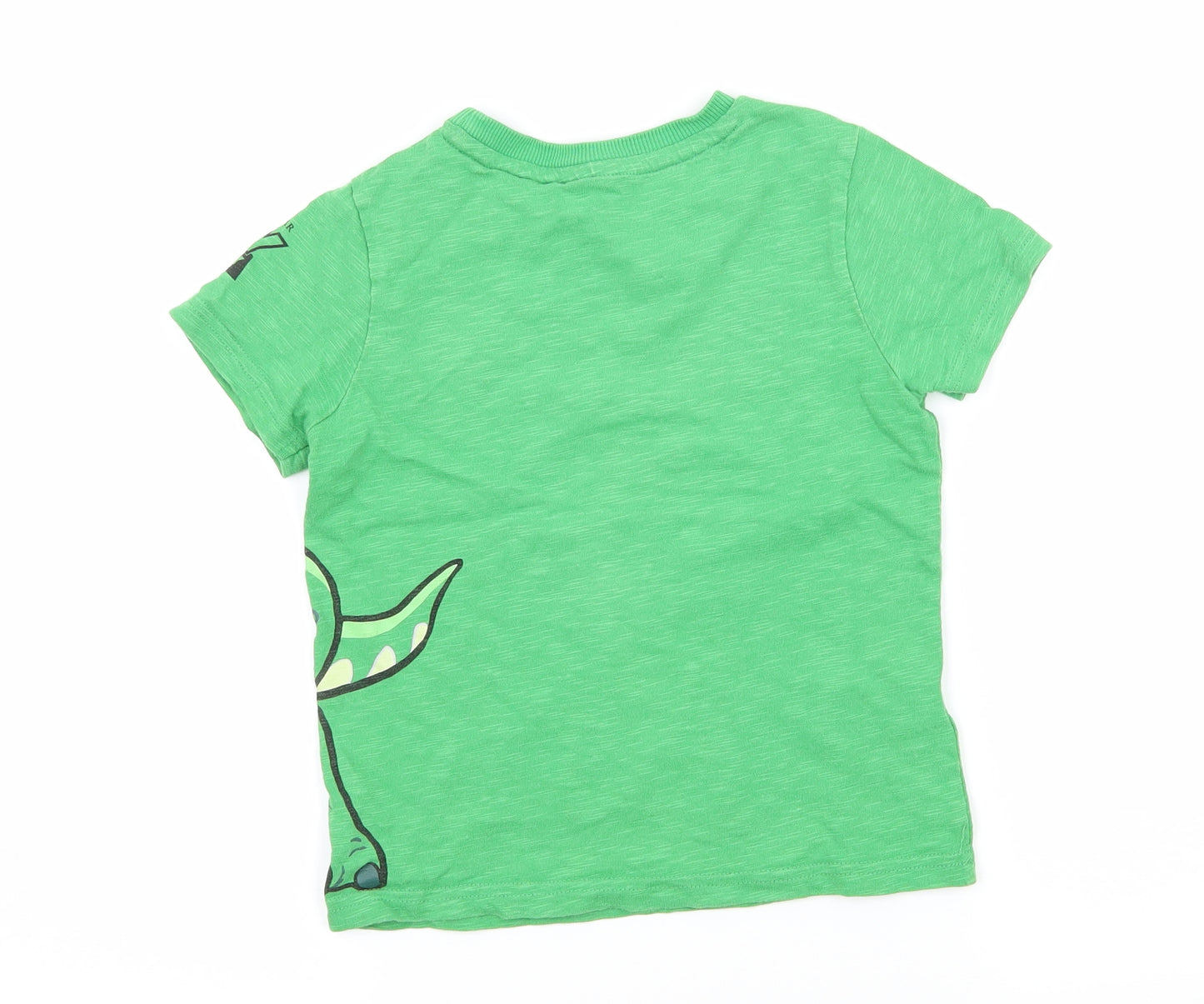 Preworn Boys Green  Jersey Basic T-Shirt Size 3-4 Years  - Rex Toy Story