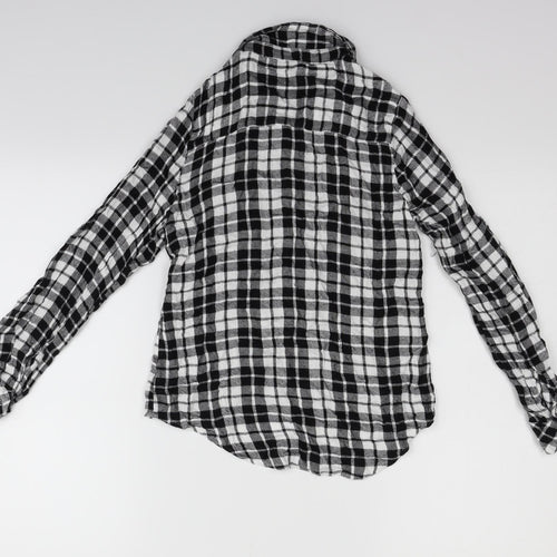Matalan Girls Black Striped  Basic Button-Up Size 10 Years