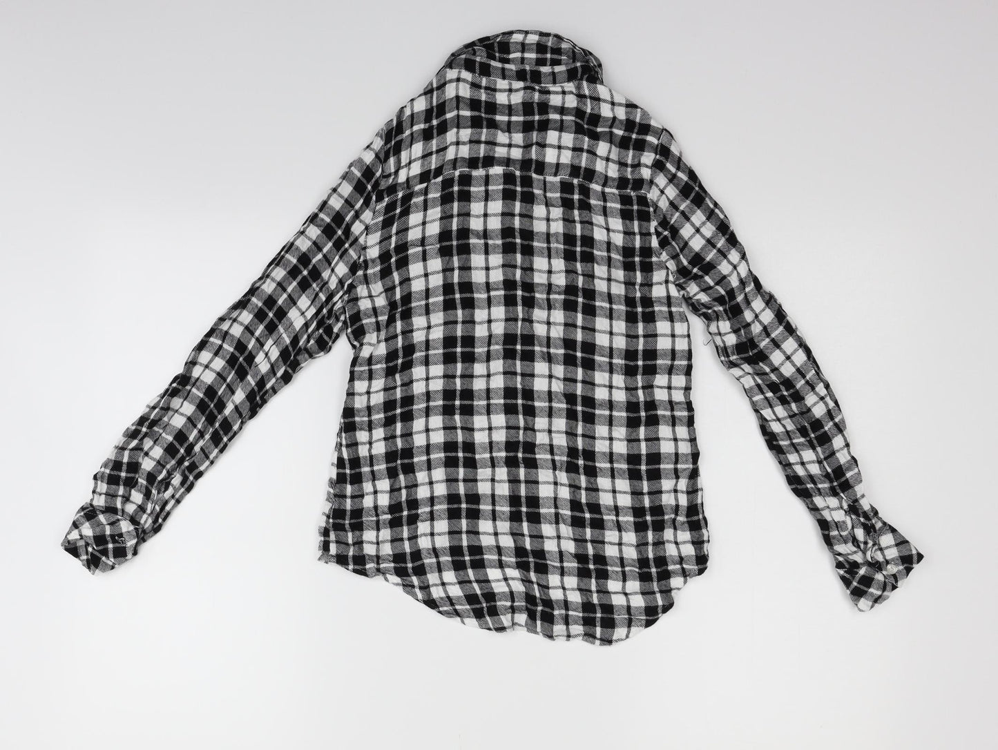 Matalan Girls Black Striped  Basic Button-Up Size 10 Years