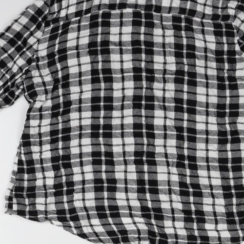 Matalan Girls Black Striped  Basic Button-Up Size 10 Years