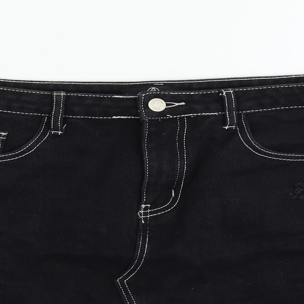 Misguided Womens Black   Flare Skirt Size 12