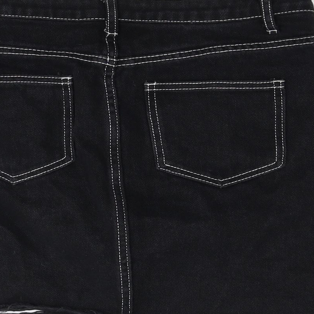 Misguided Womens Black   Flare Skirt Size 12