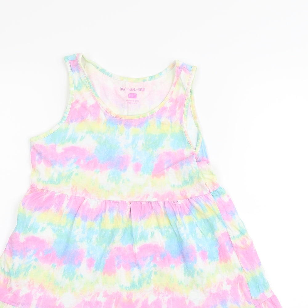 F&F Girls Multicoloured Geometric  Fit & Flare  Size 10-11 Years