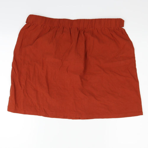 SheIn Womens Orange   Flare Skirt Size XL