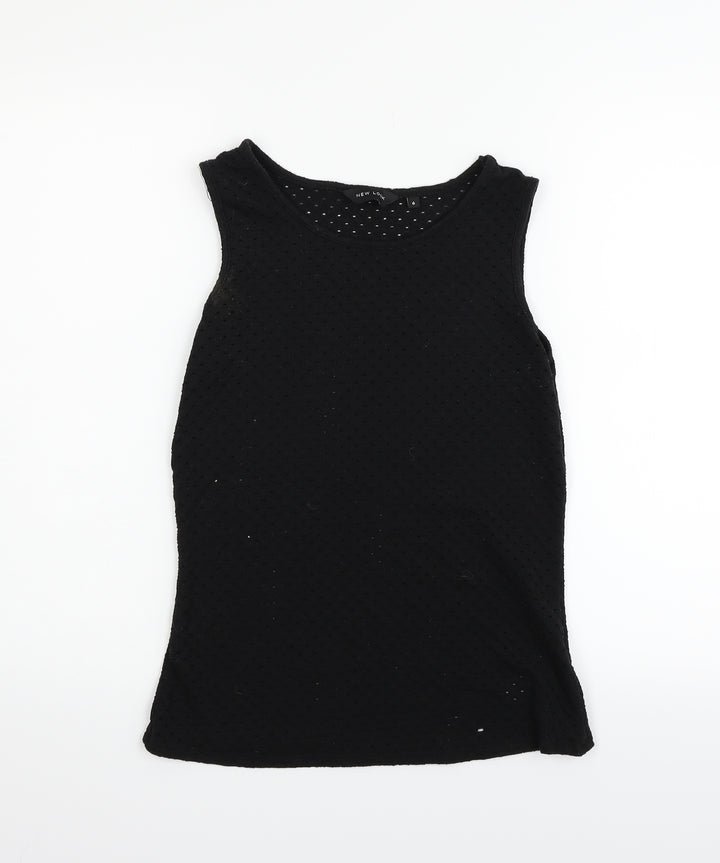 New Look Womens Black   Basic Tank Size 6