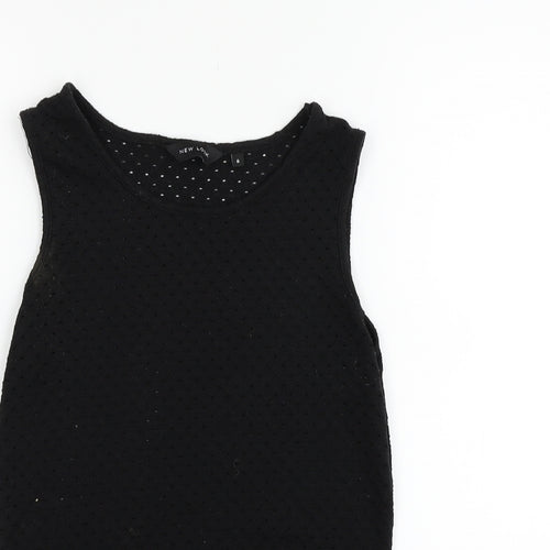 New Look Womens Black   Basic Tank Size 6